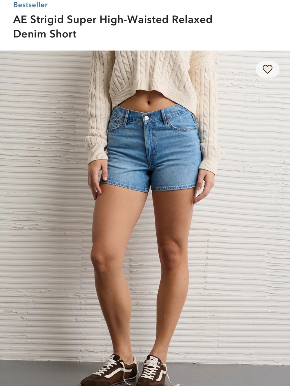 American Eagle Outfitters Light Blue Denim High-Waisted Shorts